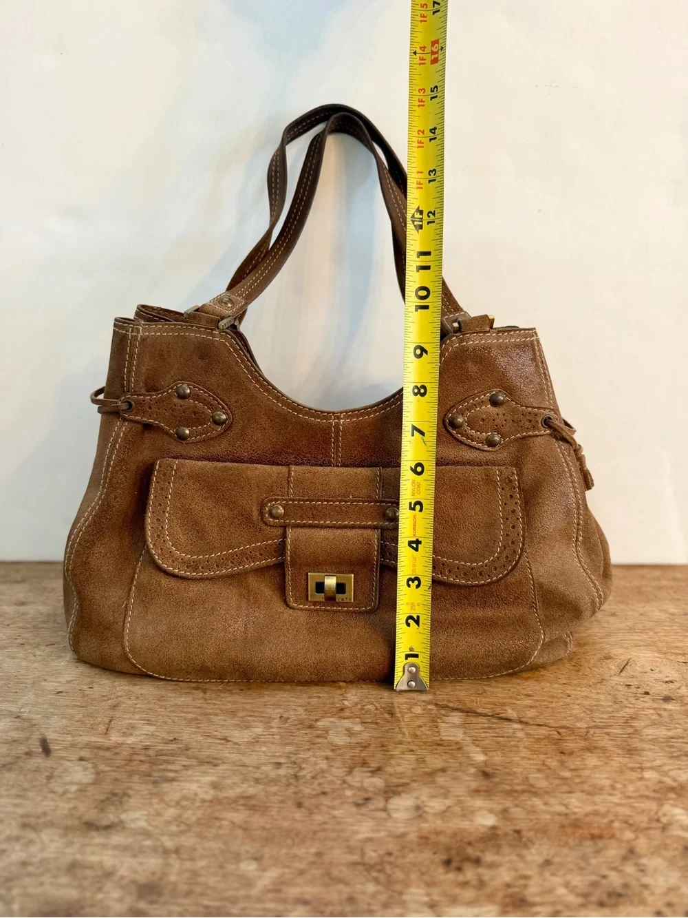 Brown Leather Boho Y2K Shoulder Hobo Bag